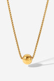 18K Gold-Plated Round Shape Pendant Necklace - Trendsi - Flyclothing LLC