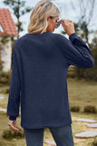 Eyelet Round Neck Long Sleeve T-Shirt - Trendsi - Flyclothing LLC