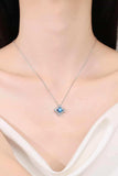 1 Carat Moissanite Floral Pendant Necklace - Trendsi - Flyclothing LLC