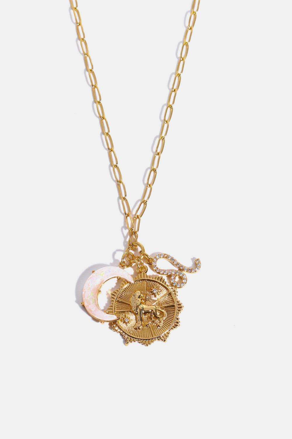 Constellation and Moon Pendant Copper Necklace - Trendsi - Flyclothing LLC
