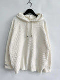 Drawstring Long Sleeve Hooded Sweater - Trendsi - Flyclothing LLC