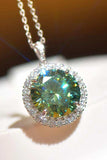 10 Carat Moissanite Pendant Platinum-Plated Necklace - Trendsi - Flyclothing LLC
