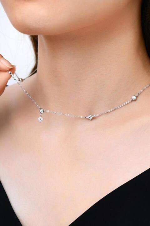Moissanite 925 Sterling Silver Necklace - Trendsi - Flyclothing LLC