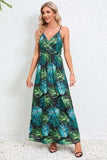 Printed Surplice Maxi Cami Dress - Trendsi - Flyclothing LLC