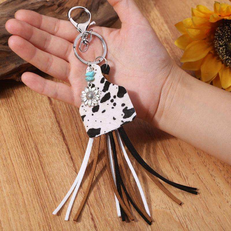 Turquoise Fringe Detail Key Chain - Trendsi - Flyclothing LLC
