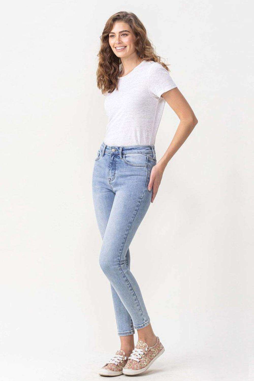 Lovervet Full Size Talia High Rise Crop Skinny Jeans - Trendsi - Flyclothing LLC