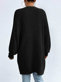 Open Front Dropped Shoulder Slit Cardigan - Trendsi - Flyclothing LLC