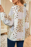 Printed Button Up Long Sleeve Shirt - Trendsi - Flyclothing LLC
