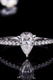 1 Carat Moissanite 925 Sterling Silver Side Stone Ring - Trendsi - Flyclothing LLC