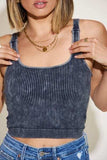 Zenana Ribbed Washed Square Neck Tank - Trendsi - Flyclothing LLC