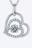 Moissanite Heart Pendant Necklace - Trendsi - Flyclothing LLC