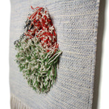 Handwoven Boho Wall Hanging, Neutral with Pop of Color - Asha Handicrafts - Flyclothing LLC