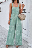Printed Wide Strap Jumpsuit with Pockets - Trendsi - Flyclothing LLC