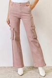 RISEN Full Size High Rise Cargo Wide Leg Jeans - Trendsi - Flyclothing LLC