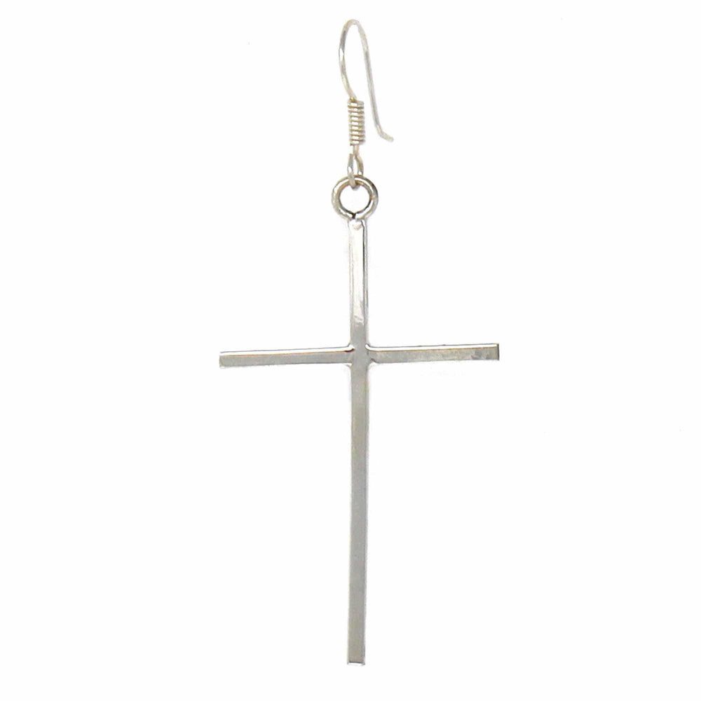 Sterling Silver Cross Drop Earrings - Artisana - Flyclothing LLC