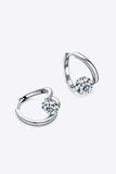 2 Carat Moissanite 925 Sterling Silver Heart Earrings - Trendsi - Flyclothing LLC