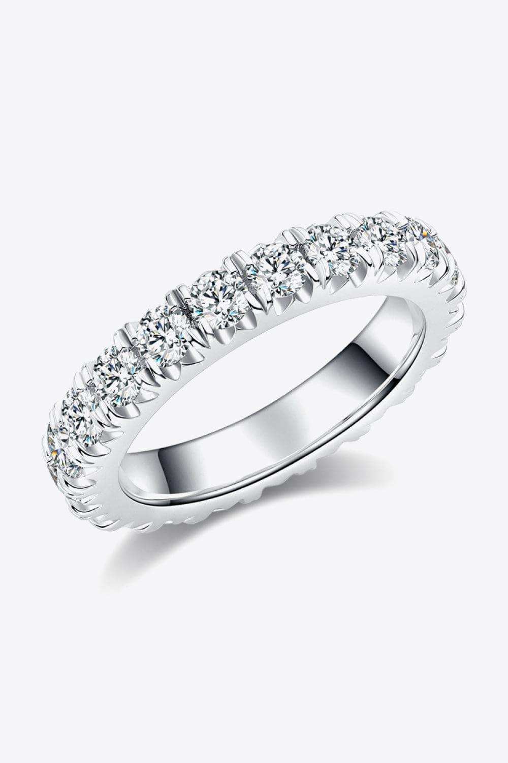 2.3 Carat Moissanite 925 Sterling Silver Eternity Ring - Trendsi - Flyclothing LLC