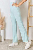 RISEN Full Size High Waist Ultra Soft Knit Flare Pants - Trendsi - Flyclothing LLC