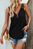 Eyelet V-Neck Double Strap Cami - Trendsi - Flyclothing LLC