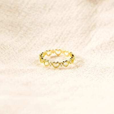 Heart Shape 18K Gold-Plated Ring - Trendsi - Flyclothing LLC