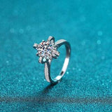 1 Carat Moissanite 925 Sterling Silver Ring - Trendsi - Flyclothing LLC