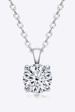 925 Sterling Silver 1 Carat Moissanite Chain-Link Necklace - Trendsi - Flyclothing LLC