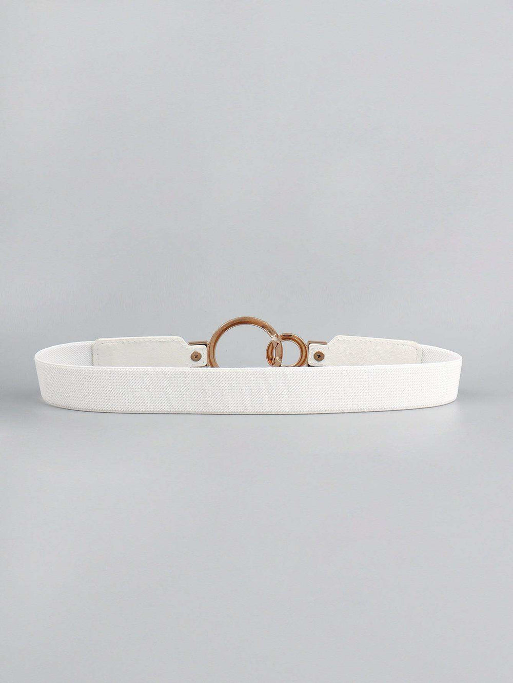 Double Ring Buckle Elastic PU Belt - Trendsi - Flyclothing LLC