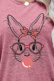 Easter Bunny Graphic Round Neck T-Shirt - Trendsi - Flyclothing LLC