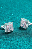 Moissanite Square Stud Earrings - Trendsi - Flyclothing LLC