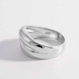 925 Sterling Silver Bulging Ring - Trendsi - Flyclothing LLC