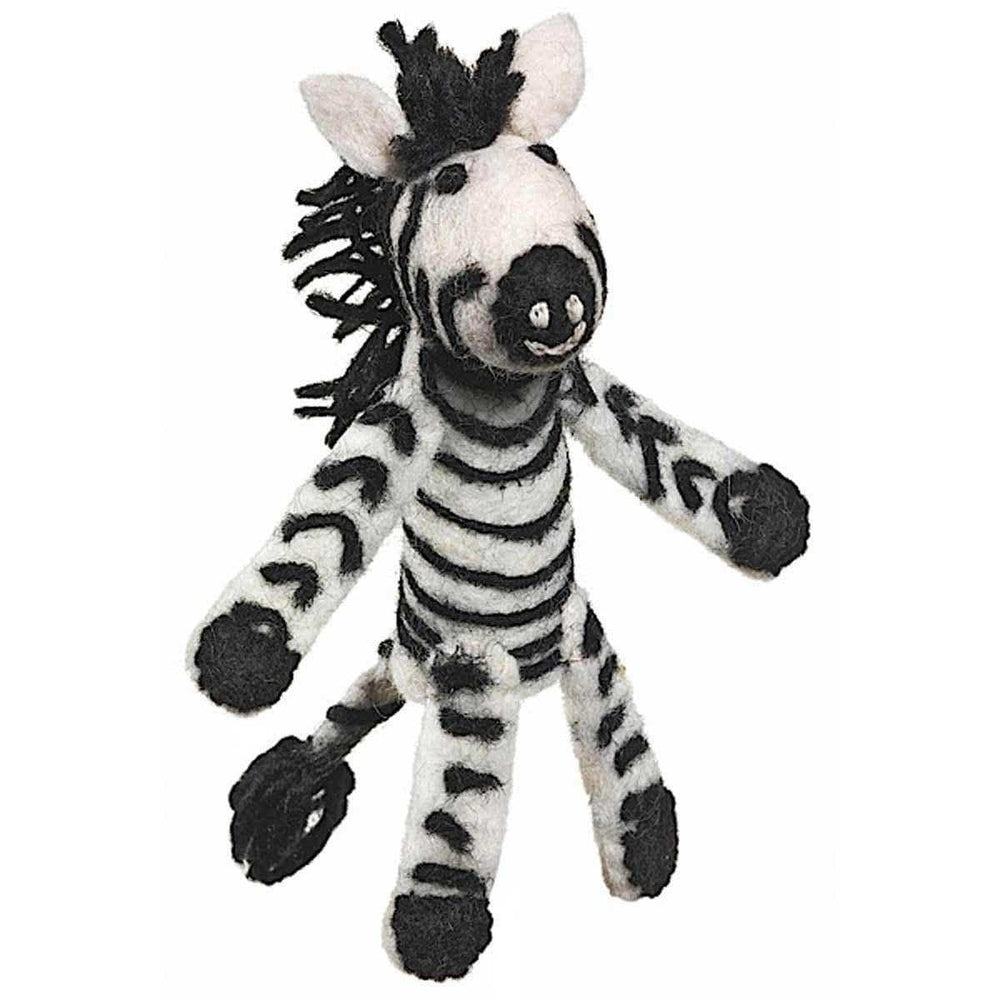 Woolie Finger Puppet - Zebra - Wild Woolies (T) - Wild Woolies (T) - Flyclothing LLC