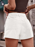 High Waist Denim Shorts with Pockets - Trendsi - Flyclothing LLC