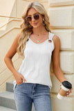 Round Neck Wide Strap Tank - Trendsi - Flyclothing LLC
