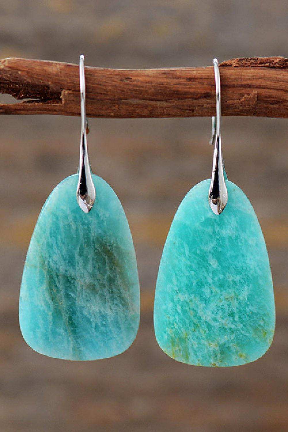 Natural Stone Dangle Earrings - Trendsi - Flyclothing LLC