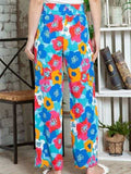 Printed Drawstring Wide Leg Pants - Trendsi - Flyclothing LLC