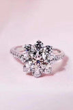 1 Carat Moissanite Flower Ring - Trendsi - Flyclothing LLC