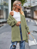 Long Sleeve Waffle-Knit Cardigan - Trendsi - Flyclothing LLC