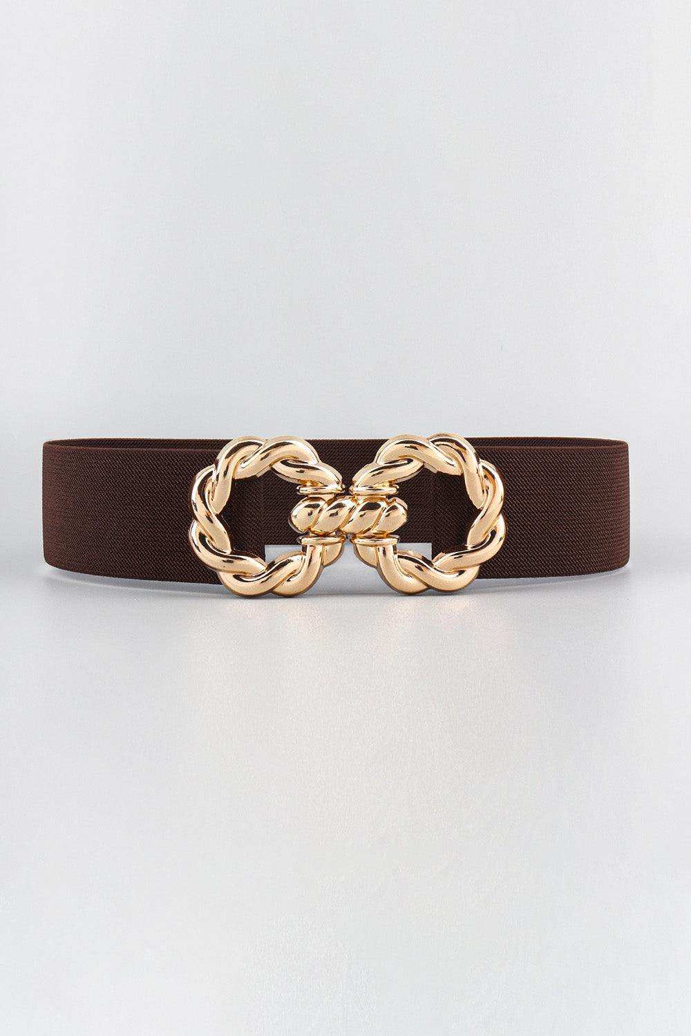 Zinc Alloy Buckle Elastic Belt - Trendsi - Flyclothing LLC
