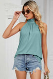 Tied Grecian Neck Tank - Trendsi - Flyclothing LLC
