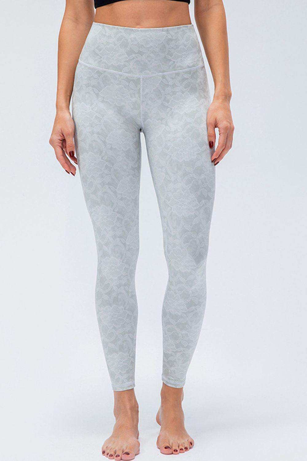 Wide Waistband Slim Fit Active Leggings - Trendsi - Flyclothing LLC