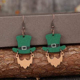 Wooden Hat Shape Dangle Earrings - Trendsi - Flyclothing LLC