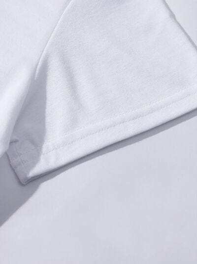 Graphic Round Neck Short Sleeve T-Shirt - Trendsi - Flyclothing LLC