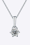 2 Carat 6-Prong Moissanite Pendant Necklace - Trendsi - Flyclothing LLC