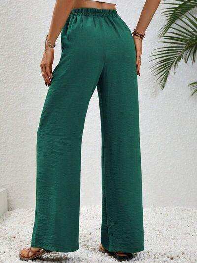 Wide Leg Drawstring Pants - Trendsi - Flyclothing LLC