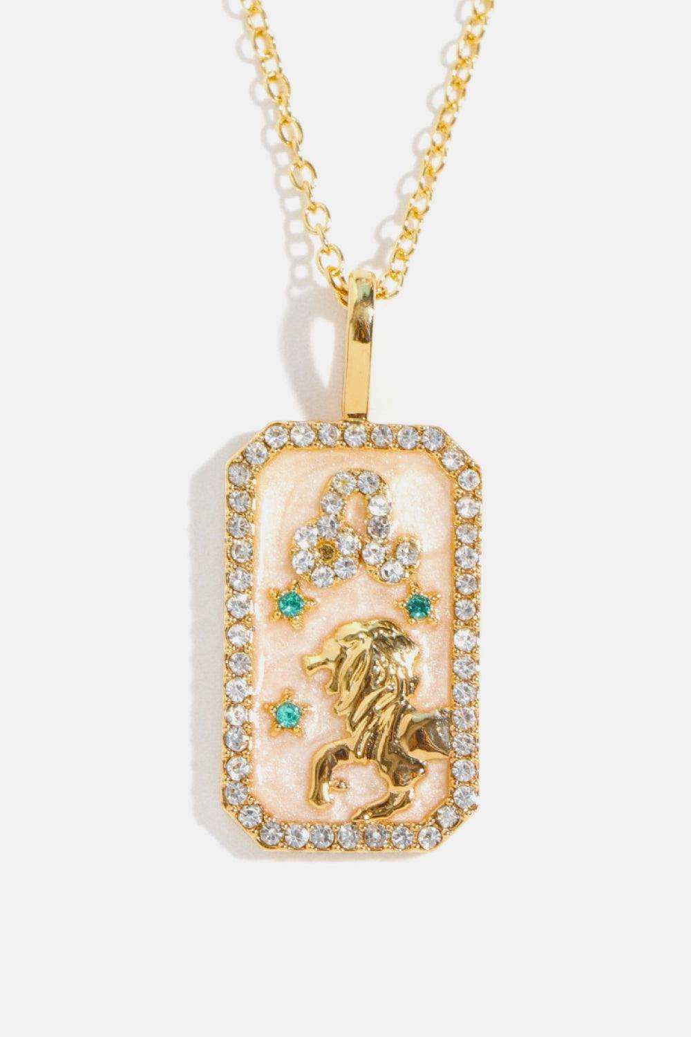 Rhinestone Constellation Pendant Copper Necklace - Trendsi - Flyclothing LLC