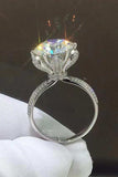 5 Carat Moissanite Side Stone Ring - Trendsi - Flyclothing LLC