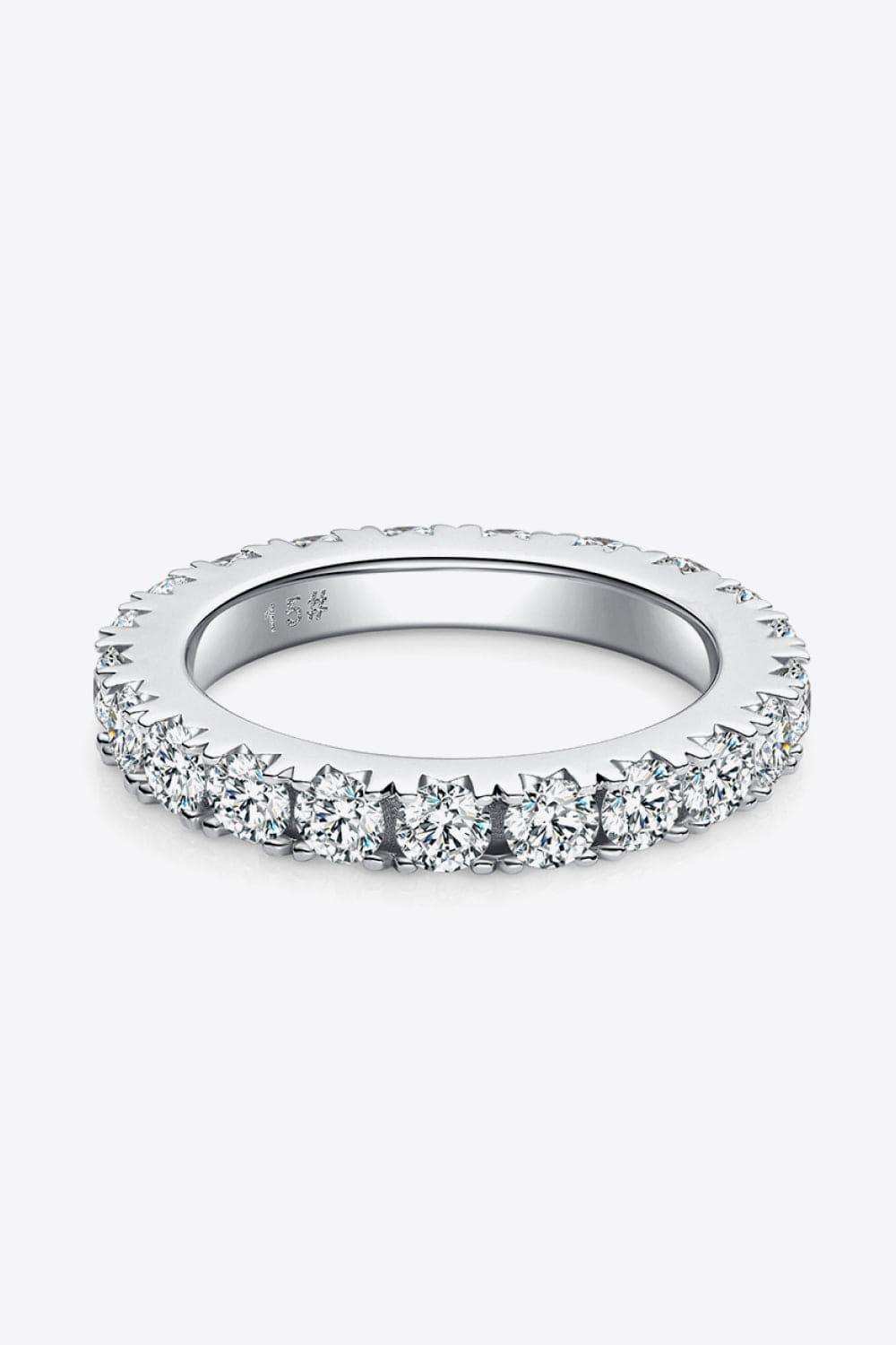 2.3 Carat Moissanite 925 Sterling Silver Eternity Ring - Trendsi - Flyclothing LLC