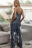 Tie-Dye Spaghetti Strap Jumpsuit with Pockets - Trendsi - Flyclothing LLC