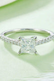 1.21 Carat Moissanite 925 Sterling Silver Side Stone Ring - Trendsi - Flyclothing LLC