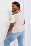 Andree by Unit Full Size Something Simple Cold Shoulder Tee - Trendsi - Flyclothing LLC